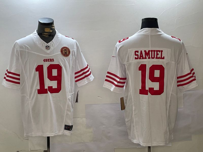 Men San Francisco 49ers #19 Samuel White three generations 2024 Nike Limited NFL Jersey style 9